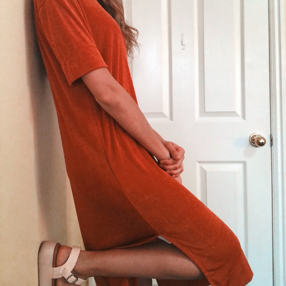 ASOS NEW RUST SWING DRESS - Picture 2 of 5